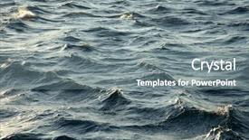  Presentation with stormy sea waves - Colorful PPT theme enhanced with waves of the stormy sea backdrop and a  colored foreground