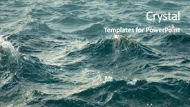  Presentation with stormy sea waves - Presentation theme with waves of the stormy sea background and a seafoam green colored foreground