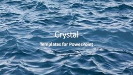  Presentation with stormy sea waves - Presentation theme with waves of the stormy sea background and a teal colored foreground