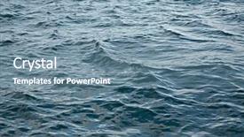  Presentation with stormy sea waves - Slide set having waves of the stormy sea background and a  colored foreground