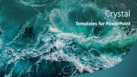  Presentation with high waves - Presentation featuring waves of water of the river and the sea meet each other during high tide and low tide whirlpools of the maelstrom of saltstraumen nordland norway background and a ocean colored foreground