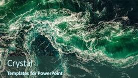  Presentation with water river - Audience pleasing slides consisting of waves-of-water backdrop and a ocean colored foreground