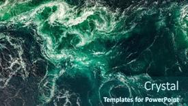  Presentation with water river - Theme featuring waves-of-water background and a ocean colored foreground