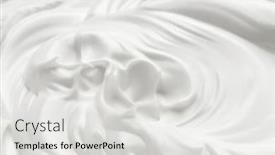  Presentation with dairy - Slide deck having waves-of-white-eggs-cream background and a light gray colored foreground