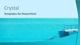  Presentation with ship - PPT theme featuring waves-on-adriatic-sea-behind background and a white colored foreground