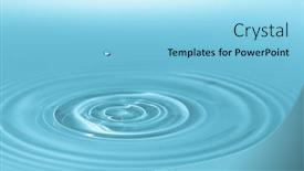  Presentation with water drop - Theme featuring waves-on-the-surface background and a light blue colored foreground