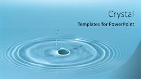  Presentation with water drop - Slide deck having waves-on-the-surface background and a light blue colored foreground