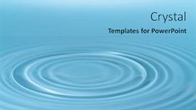  Presentation with water drop - Slide deck having waves-on-the-surface background and a light blue colored foreground