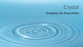  Presentation with water drop - Presentation design consisting of waves-on-the-surface background and a light blue colored foreground