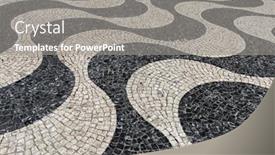  Presentation with pavement - Presentation theme with waves-pattern-on-the-pavement background and a gray colored foreground