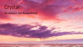  Presentation with stormy sea waves - Theme enhanced with waves setting into the sea background and a red colored foreground