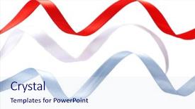  Presentation with satin - Cool new presentation design with waves string - colorful satin ribbons isolated backdrop and a  colored foreground