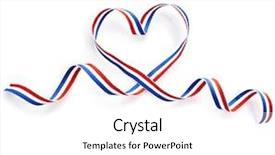  Presentation with shape heart - Presentation theme having waves string - colors ribbon tape shape heart background and a white colored foreground