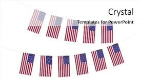  Presentation with lgbt diversity rainbow flag isolated - Colorful PPT theme enhanced with waves string - garland of flags isolated backdrop and a white colored foreground