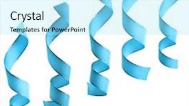  Presentation with tape recorder technology - Beautiful slide deck featuring waves string - holiday colorful streamers ribbons tape backdrop and a arctic colored foreground