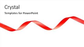  Presentation with red and white - Beautiful PPT theme featuring waves string - red curved ribbon isolated backdrop and a white colored foreground