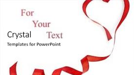  Presentation with red bow - Presentation with waves string - red heart ribbon bow isolated background and a white colored foreground