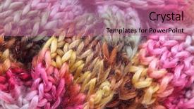  Presentation with textile - PPT theme having waves string - textile background background and a coral colored foreground