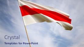  Presentation with flag - Presentation design consisting of waving-the-national-flag background and a lemonade colored foreground