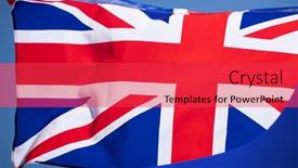  Presentation with union jack flag - Cool new slide deck with waving-union-jack-flag backdrop and a red colored foreground