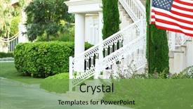  Presentation with american flag waving - PPT theme consisting of waving usa flag in front background and a  colored foreground