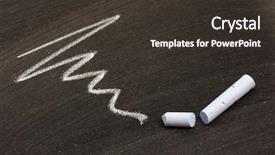  Presentation with failure - Presentation with wavy line and broken chalk background and a  colored foreground