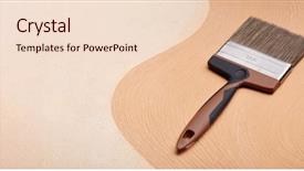  Presentation with construction design - Audience pleasing presentation theme consisting of wavy line backgrounds - paint brush on textural double backdrop and a lemonade colored foreground