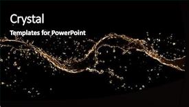  Presentation with splash - Slide set featuring wavy splash isolated on black background and a black colored foreground