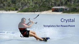  Presentation with brazil - PPT layouts consisting of wawes - young and talented kitesurfer background and a  colored foreground