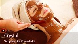  Presentation with facial - Theme enhanced with wax body - chocolate luxury spa facial mask background and a  colored foreground