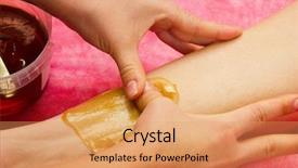  Presentation with sugar - Cool new presentation design with wax body - epilation with liquate sugar backdrop and a coral colored foreground