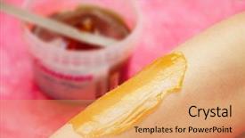  Presentation with wax - Theme enhanced with wax body - epilation background and a yellow colored foreground