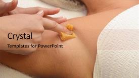  Presentation with sugaring - PPT layouts with wax body - sugaring epilation with liquate sugar background and a coral colored foreground