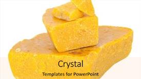  Presentation with wax - Theme featuring wax candles - beeswax background and a yellow colored foreground