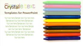  Presentation with wax - Audience pleasing PPT layouts consisting of wax color crayons isolated over white backgrond backdrop and a cream colored foreground