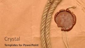  Presentation with wax - Colorful theme enhanced with wax seal and rope backdrop and a coral colored foreground