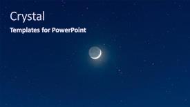  Presentation with starry night - Cool new presentation with waxing-crescent-moon-earthshine backdrop and a black colored foreground