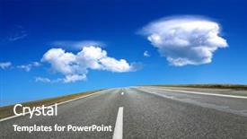  Presentation with highway - Amazing presentation design having way ahead - empty highway backdrop and a gray colored foreground