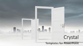  Presentation with way - PPT theme consisting of way entrance to new world background and a white colored foreground