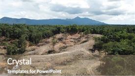  Presentation with palm oil - Beautiful PPT layouts featuring deforestation rainforest in borneo malaysia backdrop and a coral colored foreground