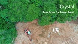  Presentation with palm plantation - Colorful theme enhanced with way for palm oil plantation backdrop and a forest green colored foreground