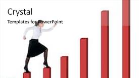  Presentation with way forward - Cool new presentation theme with way forward diagram - business woman and graph progress backdrop and a white colored foreground