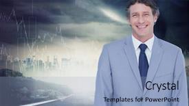  Presentation with digital claims - Audience pleasing presentation design consisting of way forward diagram - digital composite of confident businessman backdrop and a light blue colored foreground