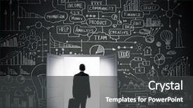  Presentation with rear view mirror - Presentation with way forward diagram - rear view of businessman entering background and a dark gray colored foreground