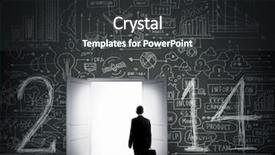  Presentation with black - PPT theme consisting of way forward diagram - rear view of businessman entering background and a dark gray colored foreground