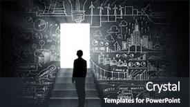  Presentation with way forward - Amazing theme having way forward diagram - rear view of businessman entering backdrop and a dark gray colored foreground