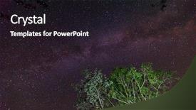  Presentation with galaxy - Presentation design enhanced with way galaxy on nigh sky background and a wine colored foreground