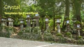  Presentation with shinto - Colorful PPT layouts enhanced with way leading to a shinto shrine kasuga-taisha with many traditional lanterns nara japan backdrop and a tawny brown colored foreground