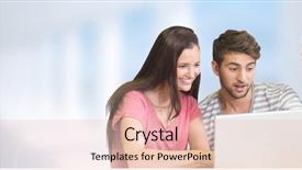  Presentation with digital library - Theme featuring way library - digital composite of students background and a  colored foreground