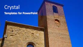  Presentation with saint - Amazing slide deck having way-of-saint-james-church backdrop and a royal blue colored foreground